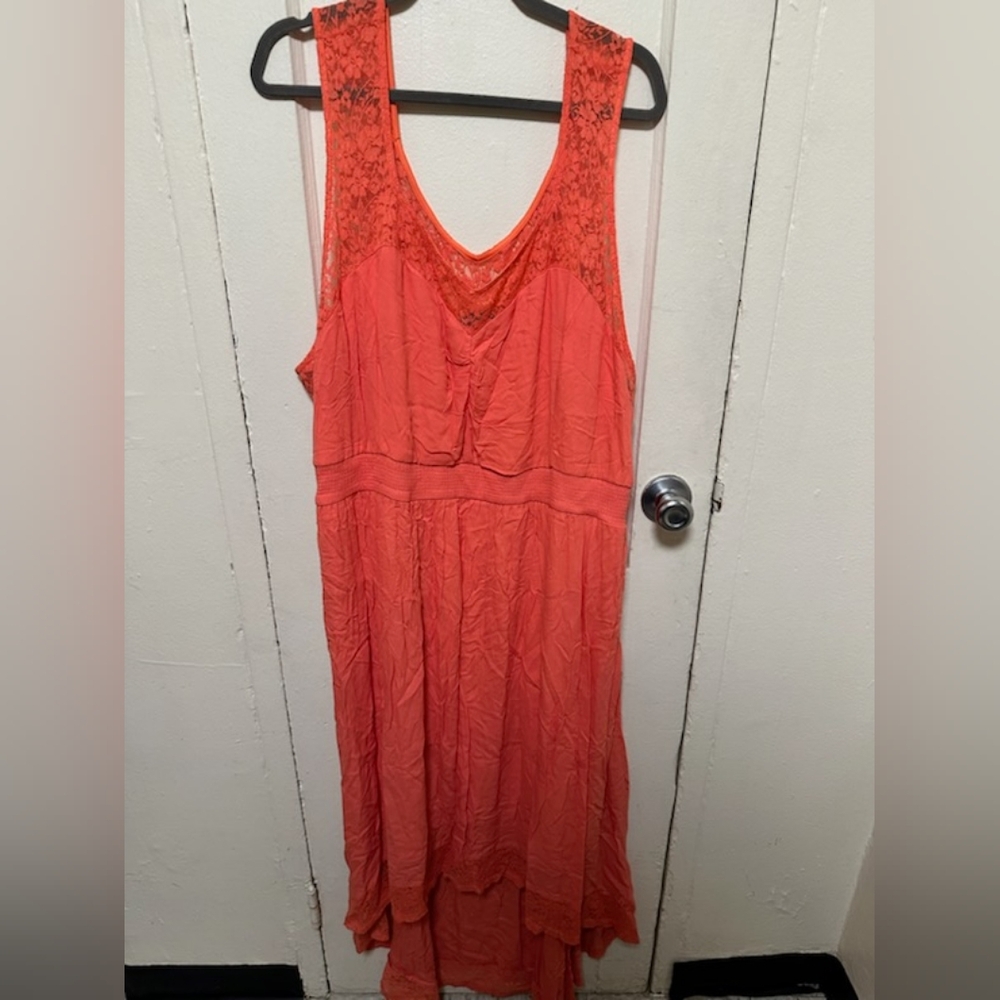Torrid Coral Lace Maxi Dress